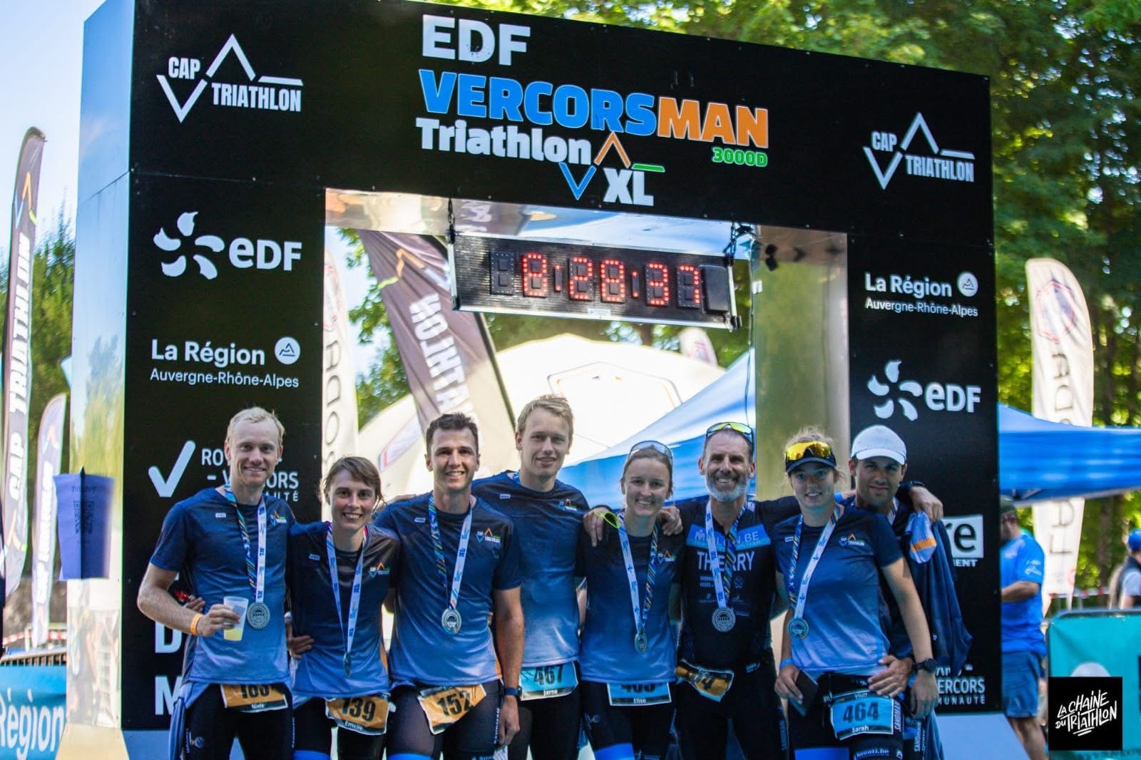Midlon finishers op triatlonwedstrijd